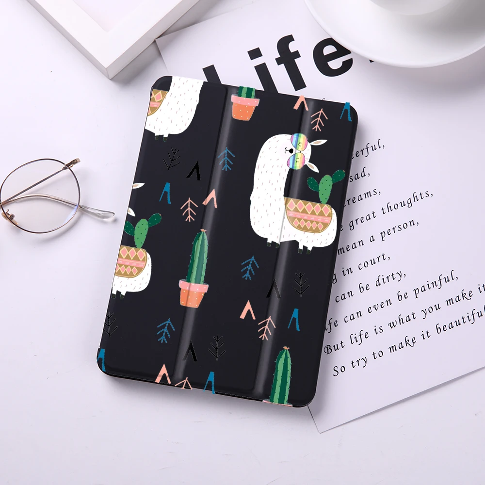 Милый Магнитный чехол книжка с альпакой для ipad Mini 5 4 3 2 1 Air 9 7 10 11 2019 дюймов Pro 12