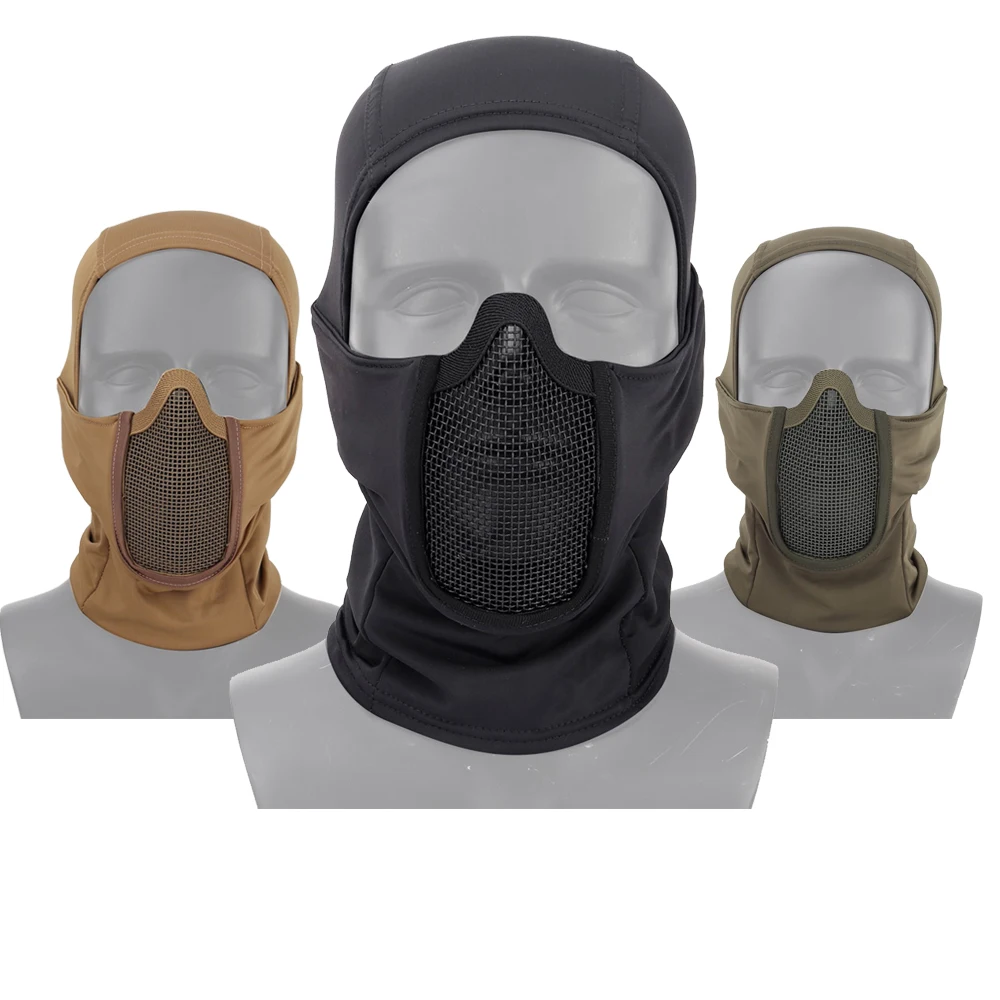 Тактическая Сетчатая Маска на все лицо Балаклава для страйкбола маска Хэллоуин