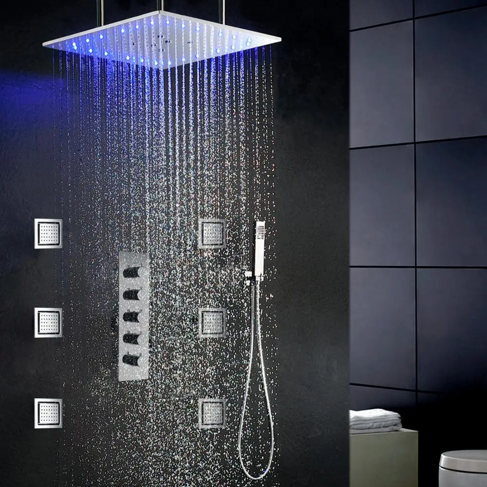 Душевая лейка DULABRAHE смеситель для ванны с термостасветодиодный и