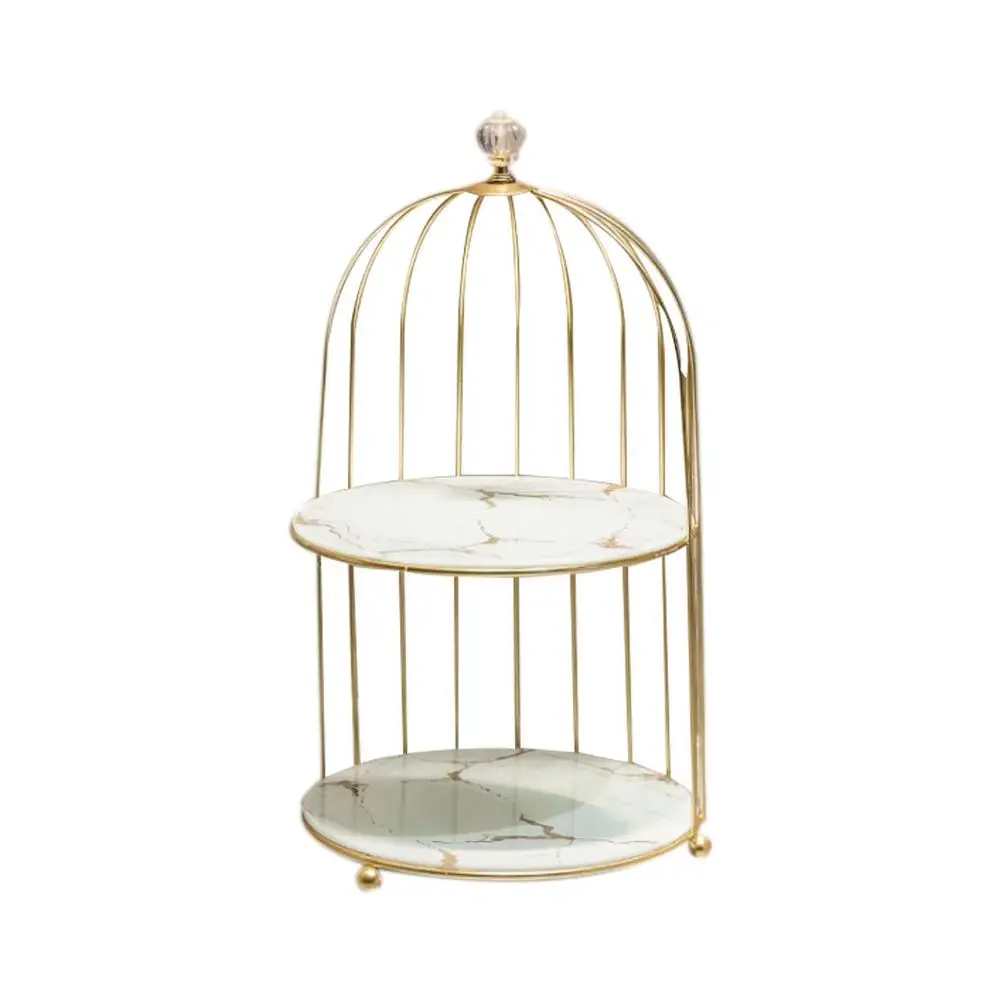 

Perfume Organizer - 19.636/23.5cm Stainless Steel Display Shelf With Birdcage Shape Fashion Makeup Organizer For Room Table Org