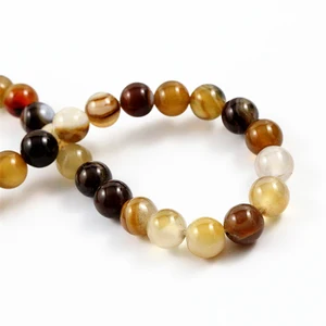 8 мм 45 штнитка натуральные кофейные цвета линии камень Специальный Камень Круглые бусины для изготовления ювелирных изделий оптом и Retail-M7-07