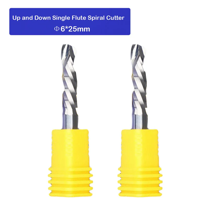 

2pcs 6x25MM Single Flutes Tungsten Steel End Mill Set Milling Cutter Tool CNC