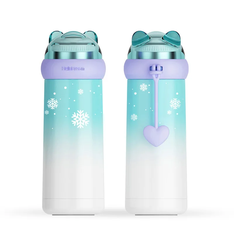 300 мл Термокружка с изображением снежного кролика из нержавеющей стали детский