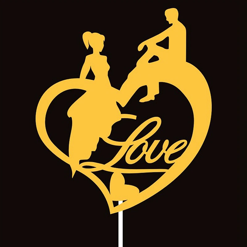 Блестящие топперы для торта с надписью на день рождения 6 шт. украшения вечерние