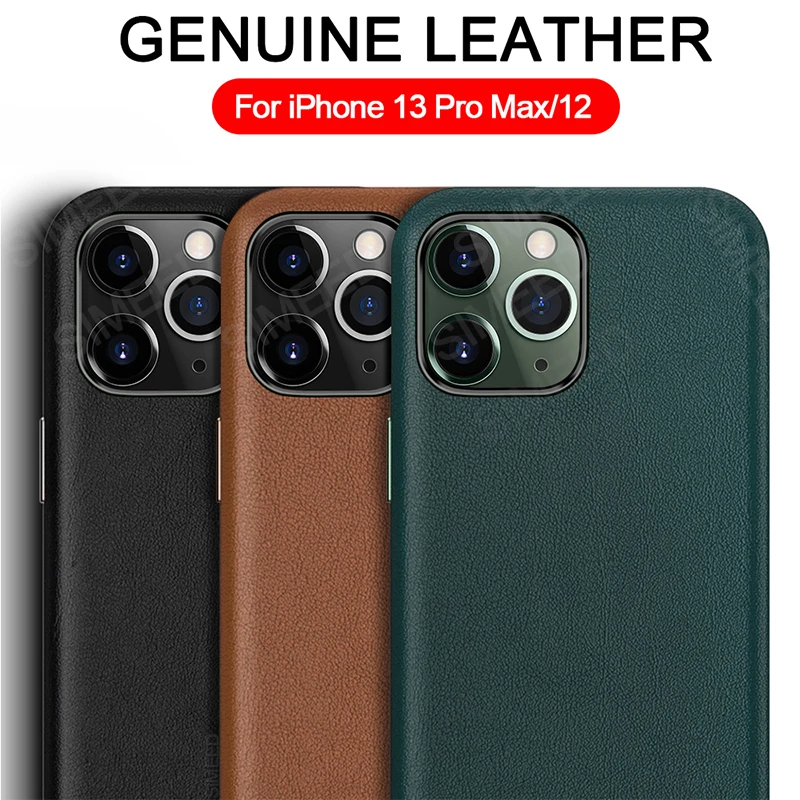 

SHACK per Cover in vera pelle per IPhone 13 Mini 13 12 custodia Pro Max XS Max XR custodia protettiva Ultra sottile di lusso ori