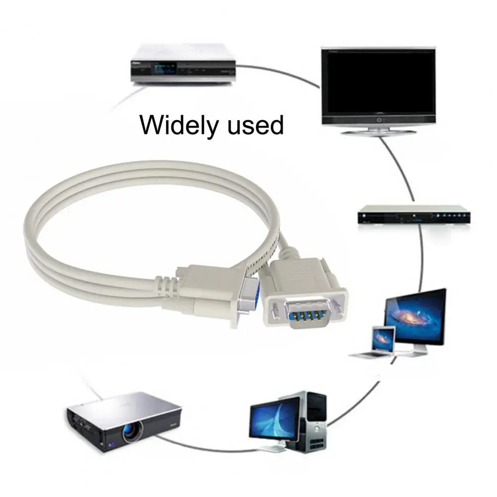 

Durable High-quality 9Pin Male to Female Extender Cable Reliable VGA Extension Wire Easy to Use for Monitor