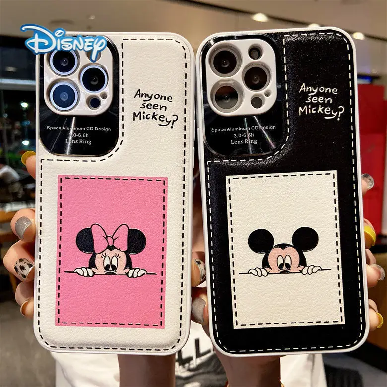 

Disney Mickey Minnie Cartoon Mobile Phone Case for iPhone 13 13pro 13mini 13pro max Plus Cute Cute Anti-fall Cellphone Shell