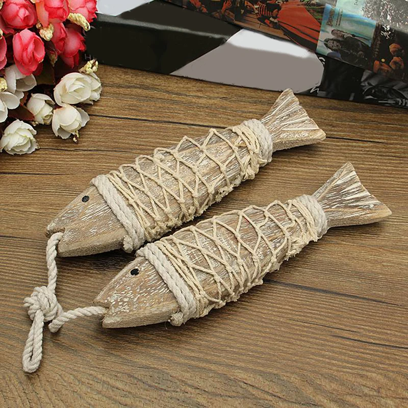 Деревянные висячие рыбки в средиземноморском стиле деревенские береговые