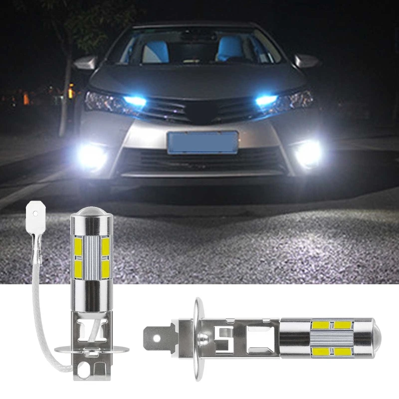 

2x Mini Canbus LED Car Light Headlight 7000-8000K 240LM H1 H3 10SMD 5630 T10 BA9S Lamp Fog Lights Automotive Accessories