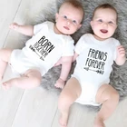 Для двойняшек; Одежда лучший друг родился вместе друзья навсегда милый близнецов от Carter's, детский костюмчик, хлопок для новорожденных близнецов одежда в качестве подарка