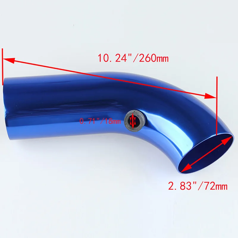 Воздухозаборная трубка POSSBAY для алюминиевого грузовика автомобиля впускная