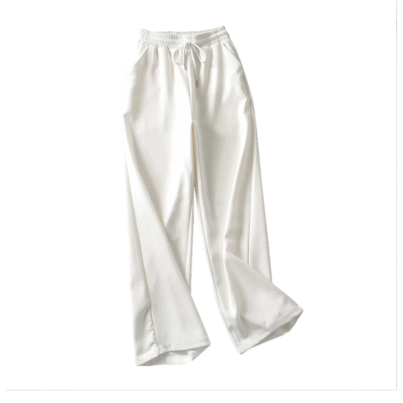 

TVVOVVIN Hot Girl High Waist Straight Drawstring Casual Sports Pants Autumn Winter New Loose Skinny Mopping Trousers JEV2