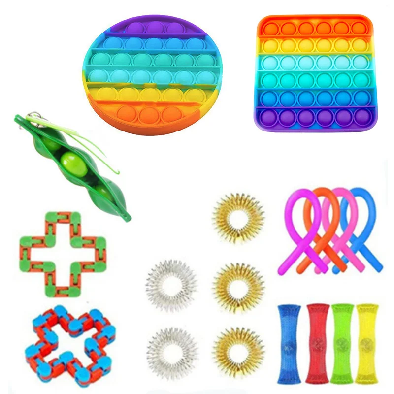 

Против стресса успокаивающий пузырь Непоседа упаковка игрушек сенсорная игрушка набор антистресс для сброса аутизм, тревожность для детей...