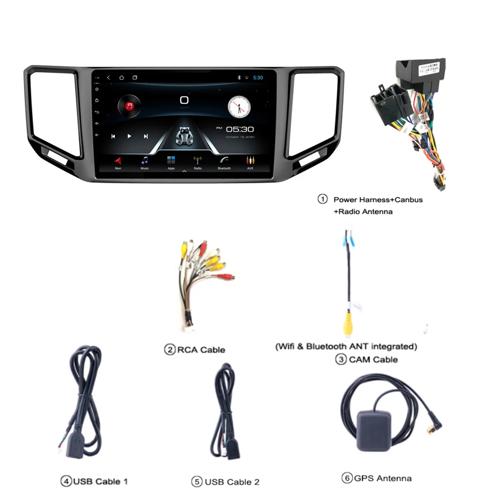 

Eastereggs 2 Din 10.1 Inch Android Car Radio For Volkswagen Teramont 2017 2018 WIFI GPS Navigation FM BT Car Multimedia Player