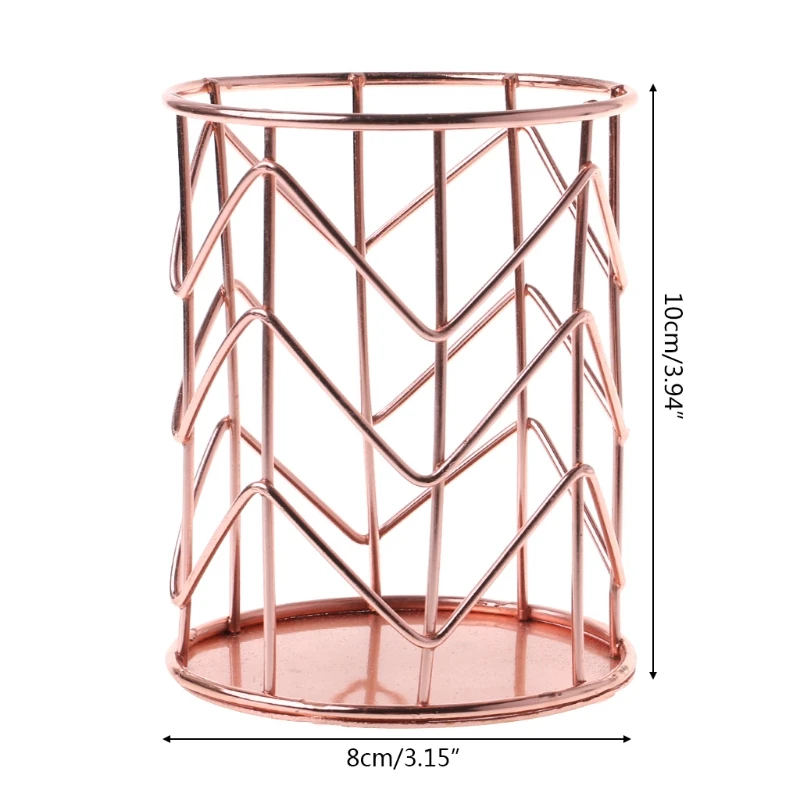 

Rose Gold Pen Pencil Pot Holder Container Organizer Home Desk Stationery Decor