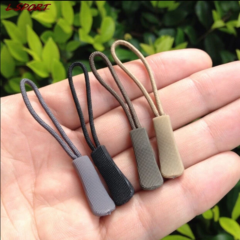 

5pcs Plastic Zipper Pulls Cord Rope Strap Lariat Ends Lock Zip Clip Buckle For Outdoor Backpack Apparel Clothing Accessories