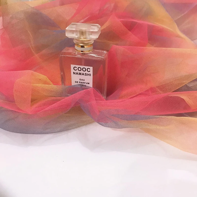 1 ярд Радужный цвет муслиновая сетчатая пряжа градиентный 36а юбка американка