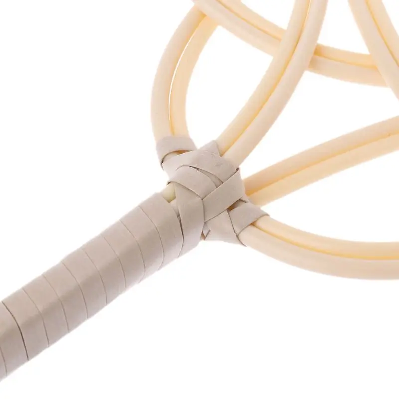 

M4YC Traditional Racket Woven Imitation Rattan Clean Duster Carpet Rug Beater Durable Handmade