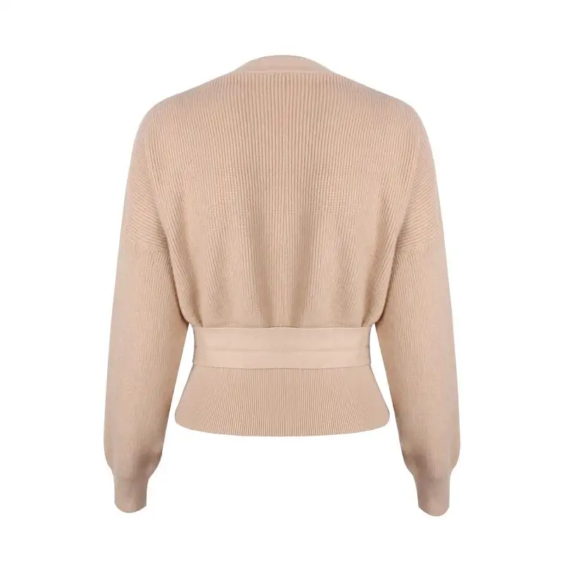 Свитера женские пуловеры с модной ременной v-образным вырезом свитер ремешком и