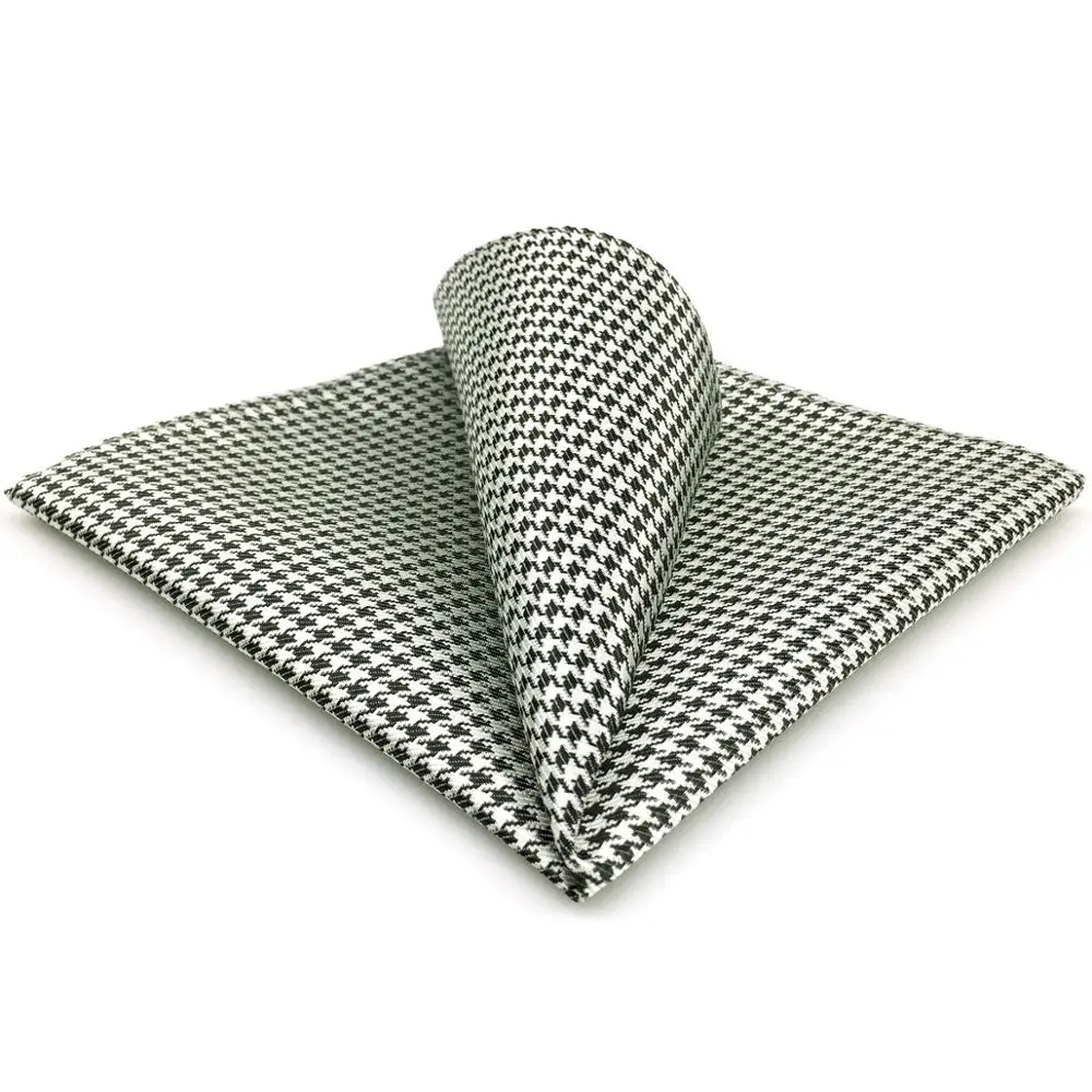 JH20 клетчатый узор белый черный Hanky Acceossories мужской Карманный квадратный Модный