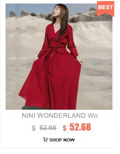 NINI WONDERLAND Весна Лето Женское двойное хлопковое льняное длинное лоскутное платье без рукавов Свободные повседневные платья с шарфом