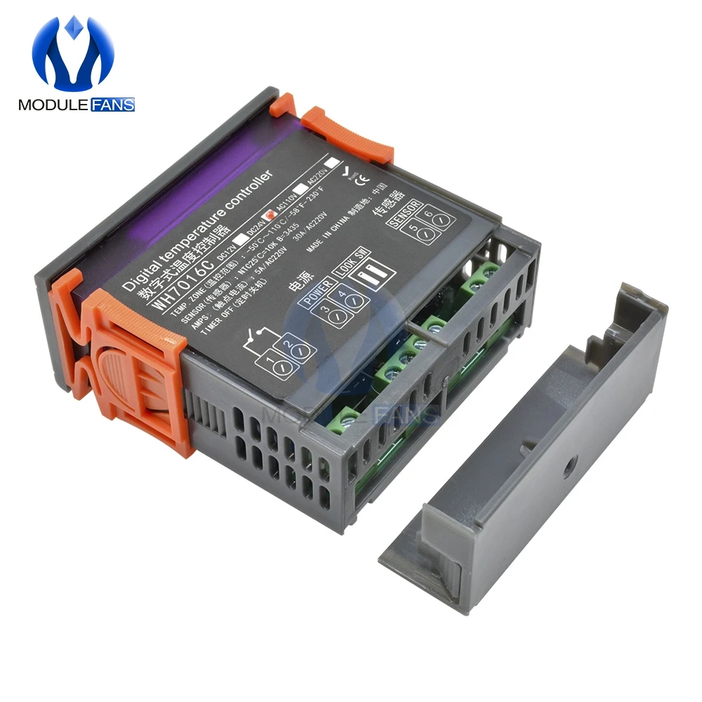 DC 12V 24V AC 110V 220V светодиодный цифровой термометр регулятор температуры с NTC 10K 3435 термобаллон термостата сенсор
