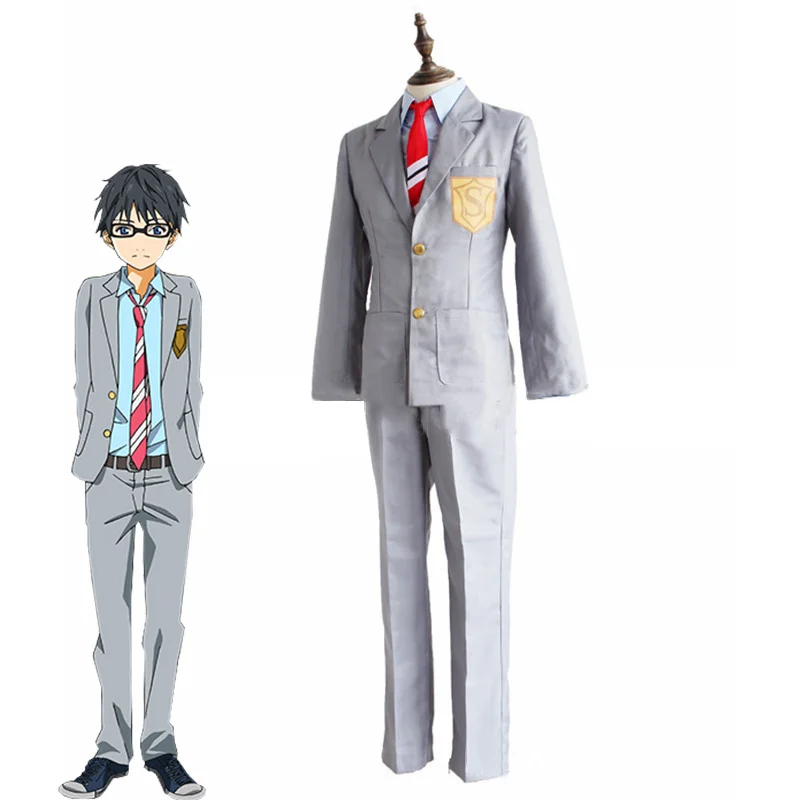

Аниме Your Lie в апреле, Arima Kousei, косплей, школьная форма для мужчин, куртка для мальчиков средней школы, костюм, топ, брюки, юбка, галстук, костюмы