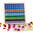 Детские деревянные игрушки Монтессори 1-100, цифровая настольная головоломка, Детские Игрушки для раннего развития