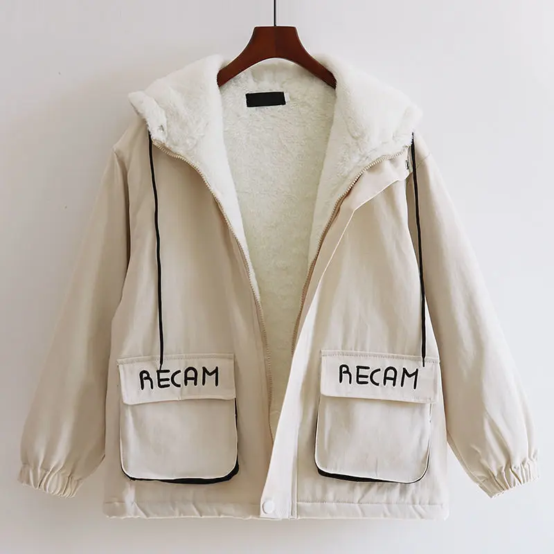 Женская зимняя куртка с капюшоном толстая парка хлопковой подкладкой женская