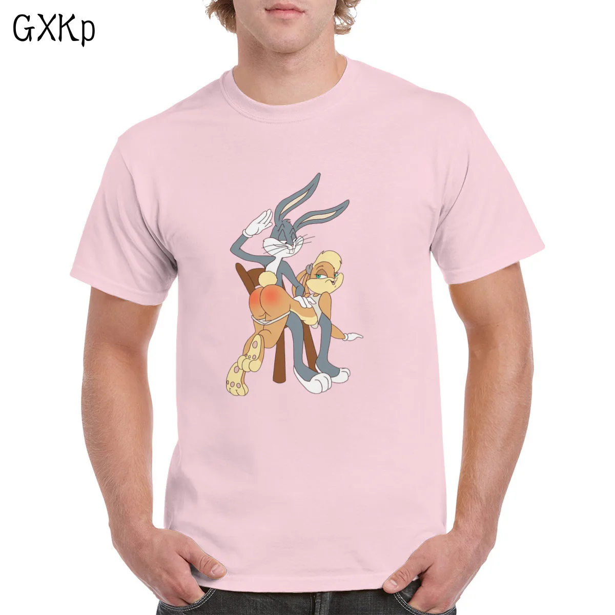 

Bugs and Bunny T-shi Uni Funny Mep Her butt Te Harajuku Caoon Tops Casl ic Cloth Fem/Man