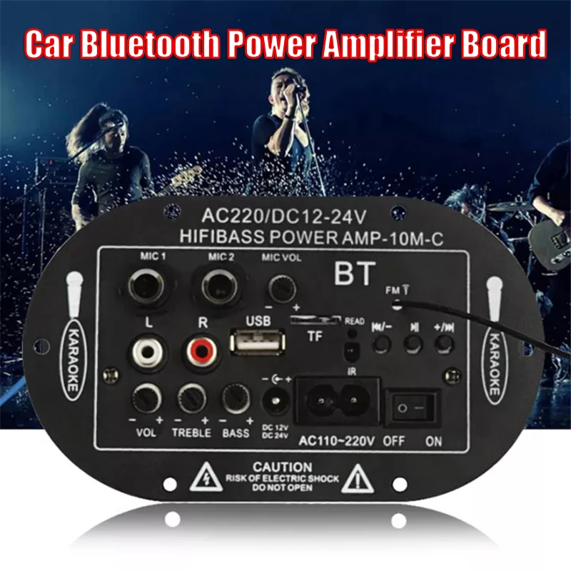 

Hot Bluetooth Amplifier Board 3-purpose SF-2 MIC Mono Car Audio Receiver with Remote Control for TF Card Microphone Tweeter