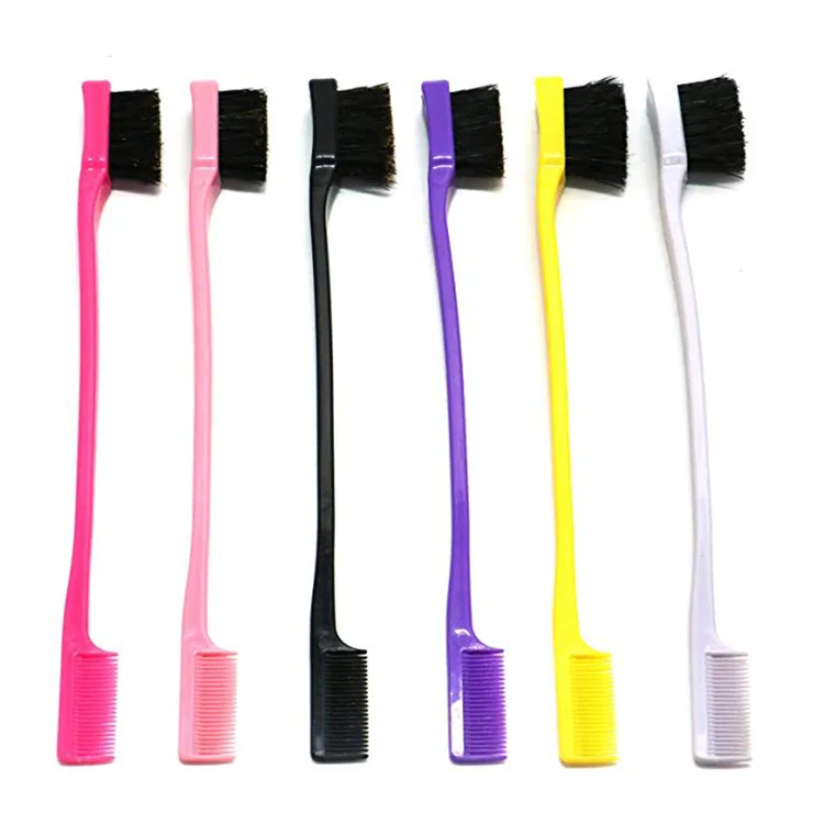 

Eyebrow comb double-headed makeup brush hair dye eyebrow brush eyelash styling brush toothbrush-type beauty brush edge control c