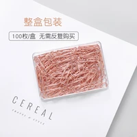 yoofun 100 pcsbox cute rose gold paper clip bookmark journal note decoration binder clip office school supplies stationery set