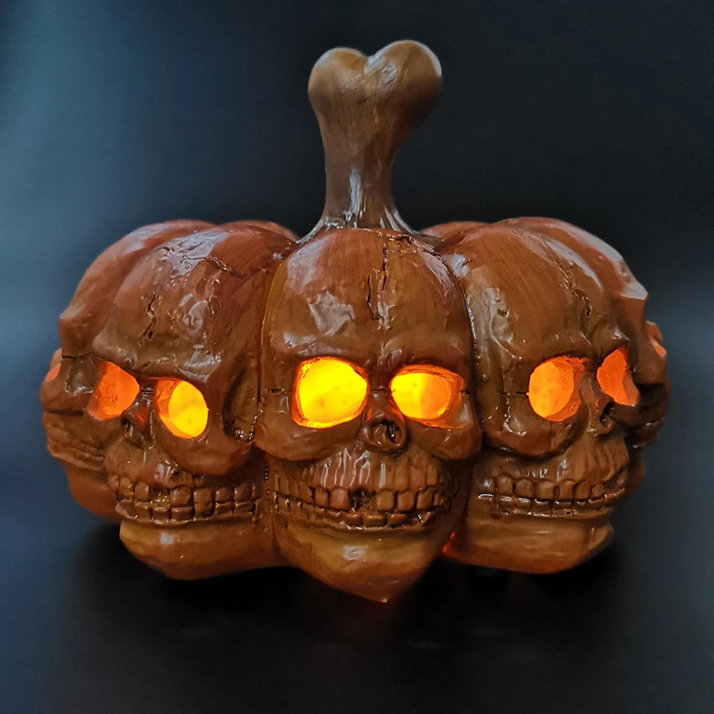 

Portable Pumpkin Skull Spooky Lamp Halloween Eight Little Skulls Halloween Lights Outdoor Indoor Party Festival Decor