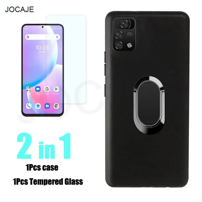 2 in 1 soft silicone magnetic stand phone case for umidigi a11 pro max tempered glass screen protection flim back cover capa free global shipping
