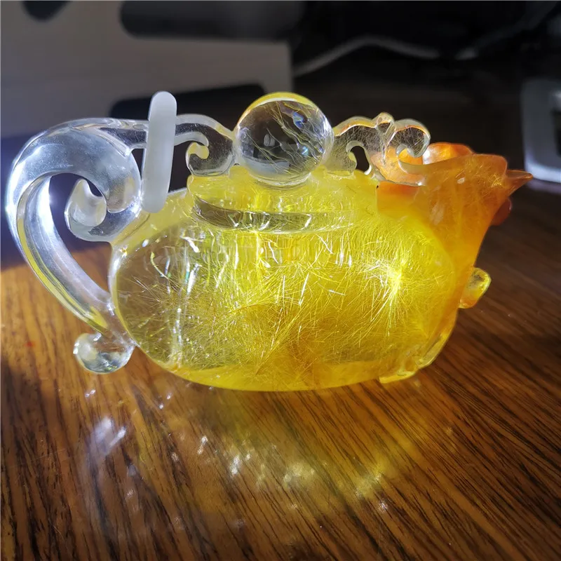 

Natural Huang Fajing teapot crystals appear a meditation stone jewelry collection to send friends