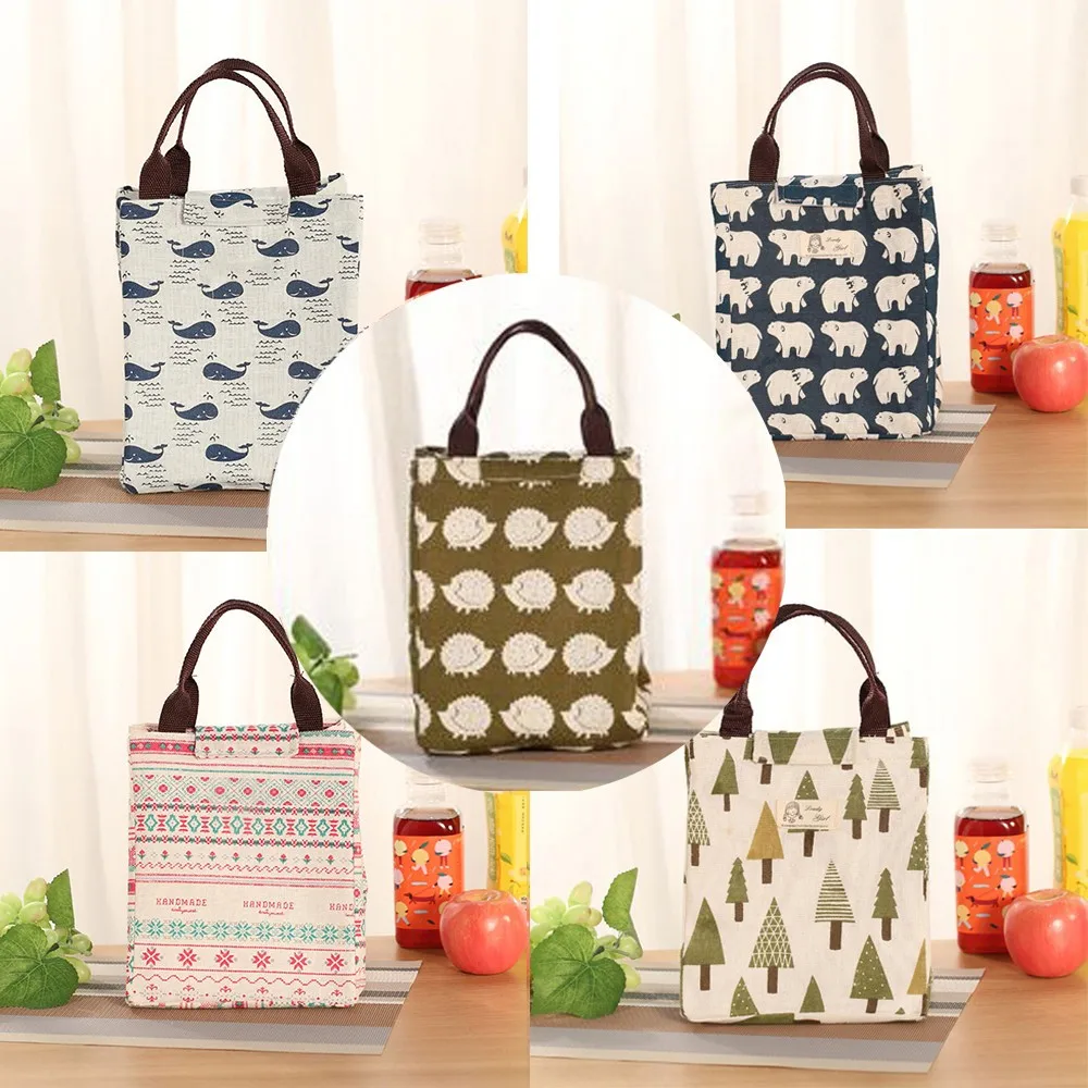 Изоляционная упаковка Портативные водонепроницаемые холщовые сумки для ланча с