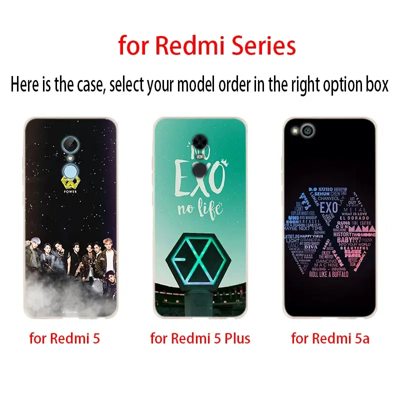 Мягкий чехол EXO baekhyun для Xiaomi Redmi 10a 9a 8a 7a 6a 5a 5Plus 9at 6 K50 Pro Y3 |