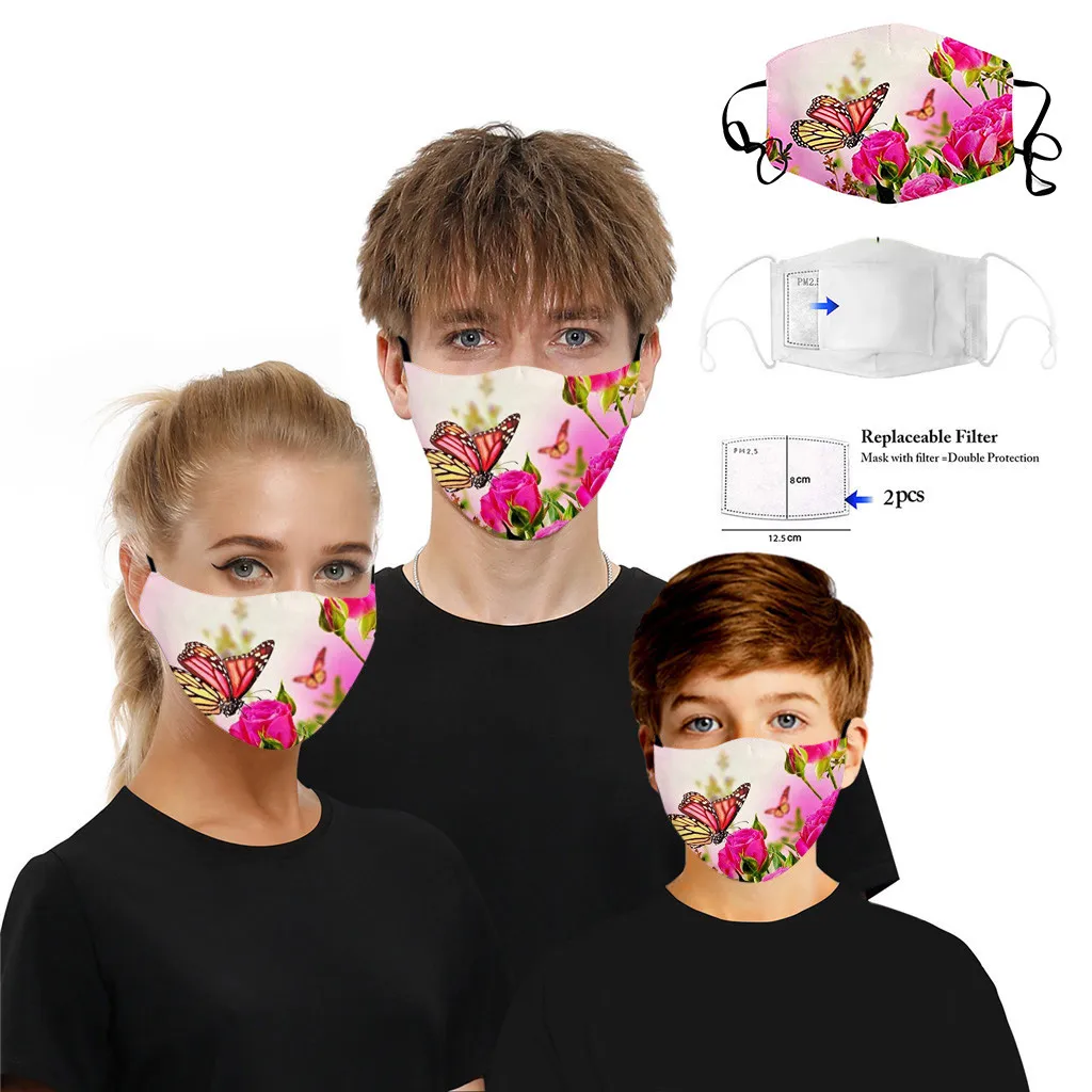 

1pc Unisex Fashion Printing Mask 7-layer Non-woven Cotton Mask Outdoor Essential Accessories For Dust And Pollen 2020 #E