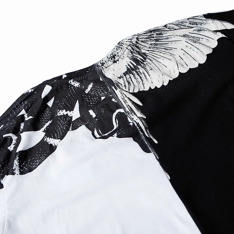 

Men's designer Short Sleeve T shirt Colorful Wings Print Harajuku Summer Tops Women Marcelo Casual Highstreet Burlon Graphic Tee