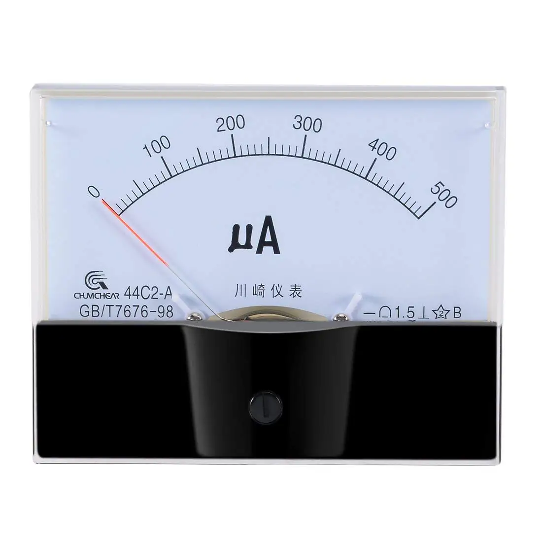 44C2-A DC 0-50uA 100uA 500uA тип указателя DC микро-Ампер метр класса 1,5 Аналоговый амперметр измерительный прибор с панелью