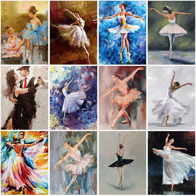 

Diamond Painting Ballet Dancer Cross Stitch Full Round Square Diamond Mosaic Cartoon Rhinestones Art Bead Embroidery Home Decor