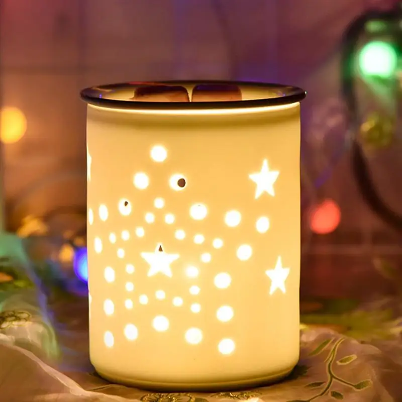 

Ceramic Aroma Lamp Essential Oil Lamp Electric Aromatherapy Light Ceramic Fragrance Lamp Light Wax Warmer With US/UK/EU/AU Plug