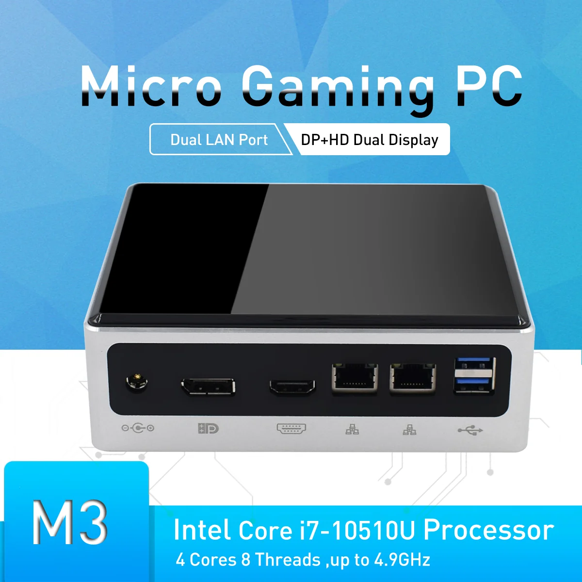10TH Gen Mini PC i7 10510U 2 * DDR4 RAM Wind10 с вентилятором компьютера 8559U m.2 SSD Type-C SD 4K HTPC i5 8250U DP HDMI WIFI