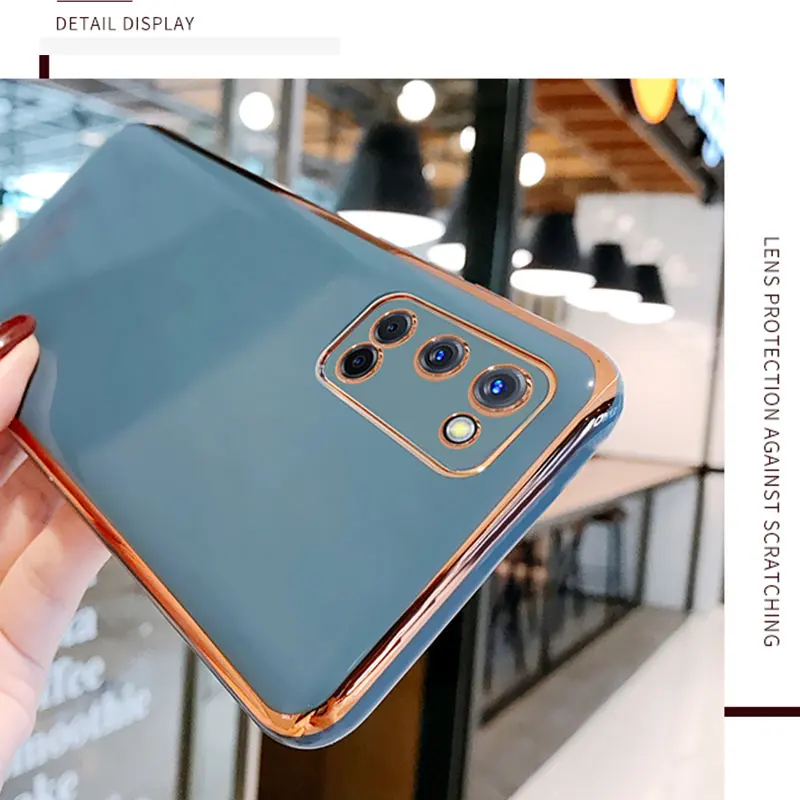 Luxury Silicone Case For Oppo A72 phone Case For oppo A52 4G A72 Cover Shockproof Fundas Stand Holder Cases oppo A52 A72 A92