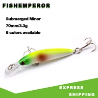 2020 new 70mm 3 3g crankbait fishing lure artificial hard bass fishing wobbler japan topwater minnow fish lures 6 colors