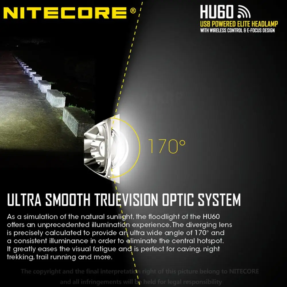 Оригинальное зарядное устройство NITECORE HU60 4 x CREE XP-G3 S3 светодиодный s + 1 XHP35 HD E2