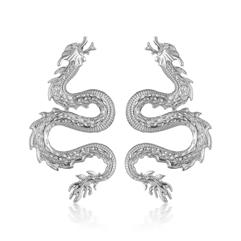 

Woman Earring Men Hoops Silver 925 Jewelry Popular Piercing Gold Hanging Street Fashion Fine Trend Diamond Chinese dragon Teens