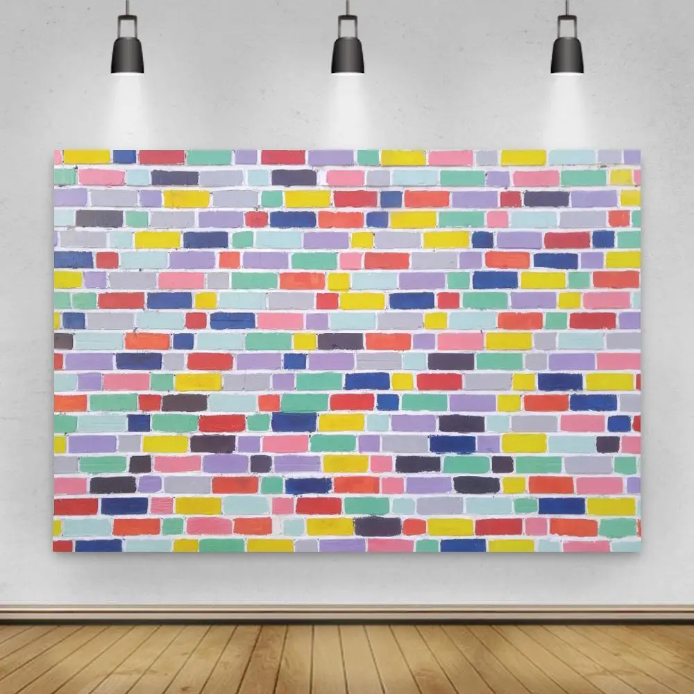 

Graffiti Colorful Brick Wall Photography Backdrops Adults Children Portrait Background Party Decoration Photoshoot Photo Studio