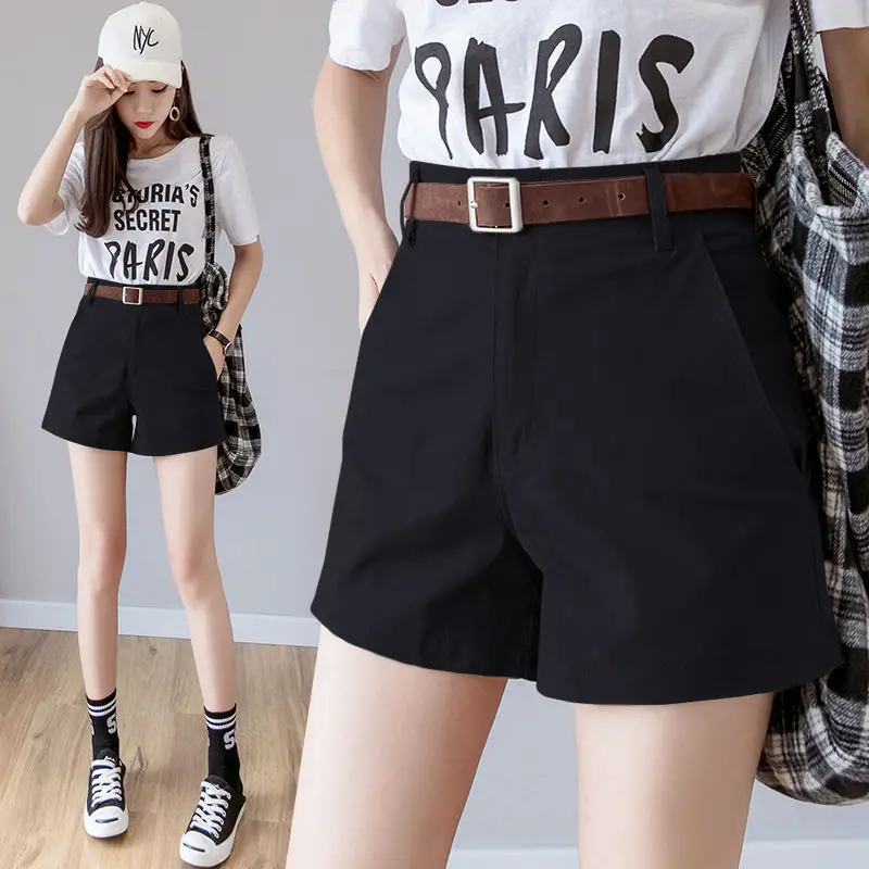 

Women 2021 Summer New Fashion Shorts Female Wide Leg Casual Slim Shorts Office Ladies High Waist All-Matched Suit Shorts R68